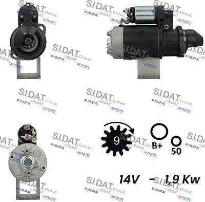 Sidat S12BH0467A2 - Motorino d'avviamento autozon.pro