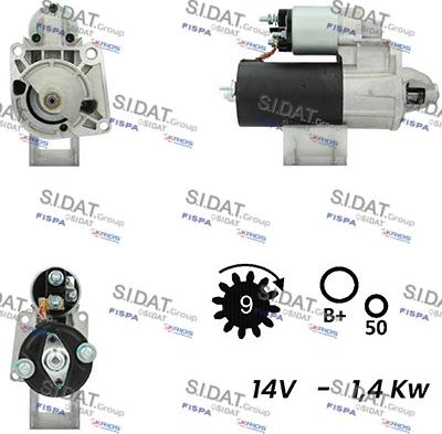 Sidat S12BH0400A2 - Motorino d'avviamento autozon.pro