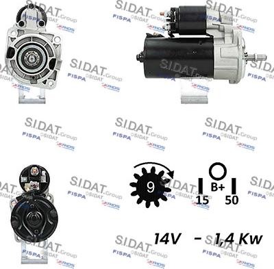 Sidat S12BH0439A2 - Motorino d'avviamento autozon.pro