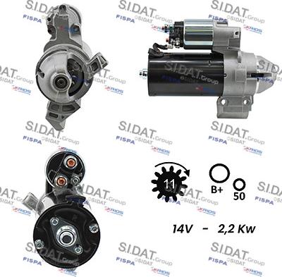 Sidat S12BH0431 - Motorino d'avviamento autozon.pro