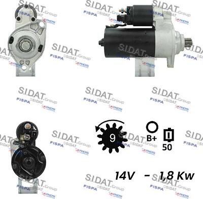 Sidat S12BH0438A2 - Motorino d'avviamento autozon.pro