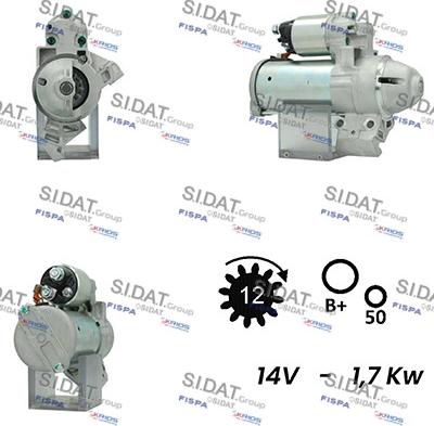 Sidat S12BH0432A2 - Motorino d'avviamento autozon.pro