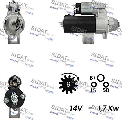 Sidat S12BH0427A2 - Motorino d'avviamento autozon.pro