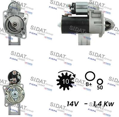 Sidat S12BH0479A2 - Motorino d'avviamento autozon.pro