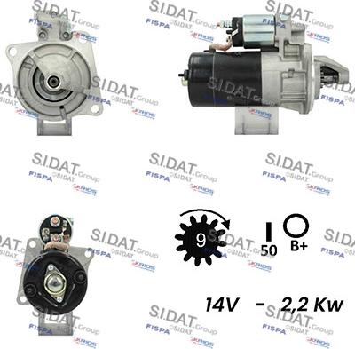 Sidat S12BH0474A2 - Motorino d'avviamento autozon.pro