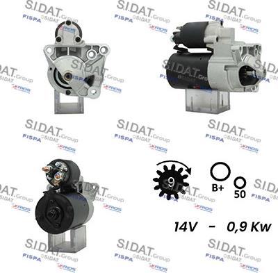 Sidat S12BH0475A2 - Motorino d'avviamento autozon.pro