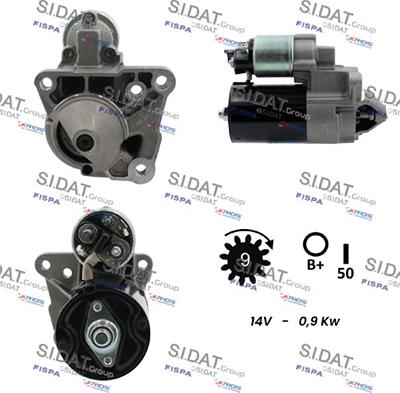 Sidat S12BH0475 - Motorino d'avviamento autozon.pro