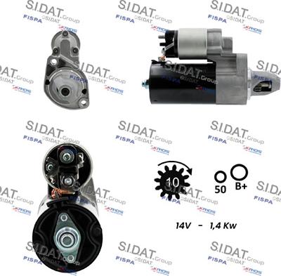 Sidat S12BH0472 - Motorino d'avviamento autozon.pro