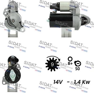 Sidat S12BH0599 - Motorino d'avviamento autozon.pro