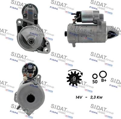 Sidat S12BH0598 - Motorino d'avviamento autozon.pro