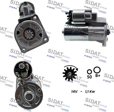 Sidat S12BH0597A2 - Motorino d'avviamento autozon.pro