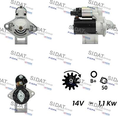 Sidat S12BH0585A2 - Motorino d'avviamento autozon.pro