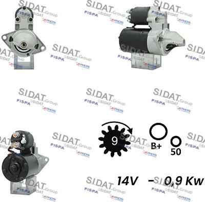 Sidat S12BH0530A2 - Motorino d'avviamento autozon.pro