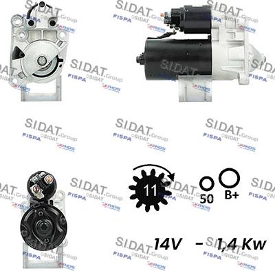 Sidat S12BH0690A2 - Motorino d'avviamento autozon.pro