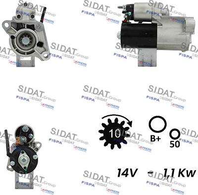 Sidat S12BH0649A2 - Motorino d'avviamento autozon.pro