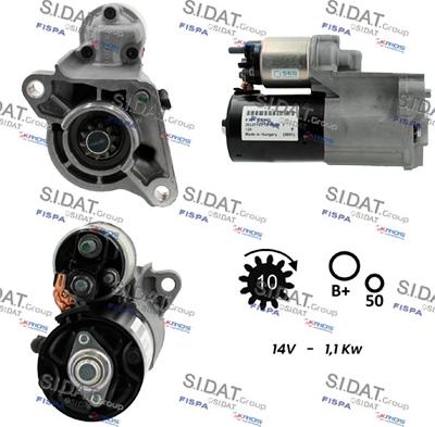 Sidat S12BH0649 - Motorino d'avviamento autozon.pro