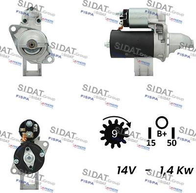 Sidat S12BH0641A2 - Motorino d'avviamento autozon.pro