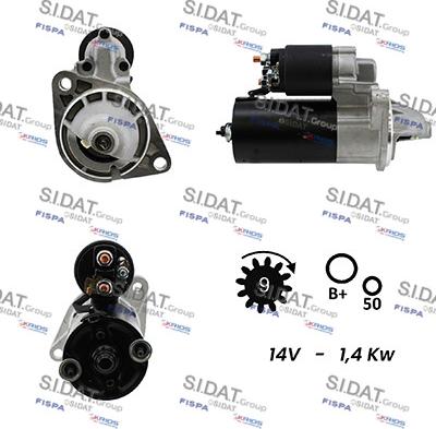 Sidat S12BH0654A2 - Motorino d'avviamento autozon.pro