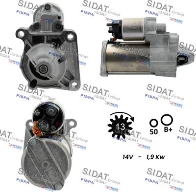 Sidat S12BH0650 - Motorino d'avviamento autozon.pro