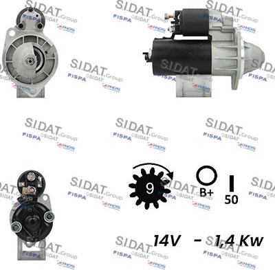 Sidat S12BH0653A2 - Motorino d'avviamento autozon.pro