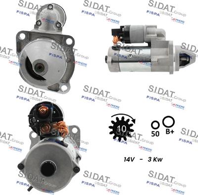 Sidat S12BH0666 - Motorino d'avviamento autozon.pro