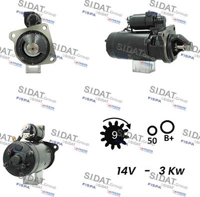 Sidat S12BH0660A2 - Motorino d'avviamento autozon.pro