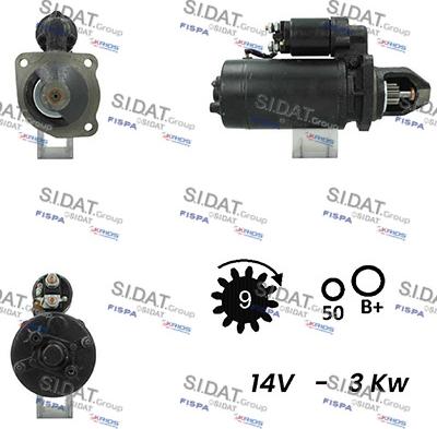 Sidat S12BH0661A2 - Motorino d'avviamento autozon.pro