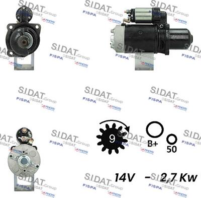 Sidat S12BH0668A2 - Motorino d'avviamento autozon.pro