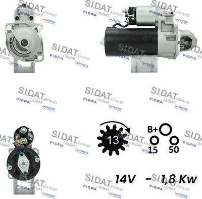 Sidat S12BH0604A2 - Motorino d'avviamento autozon.pro