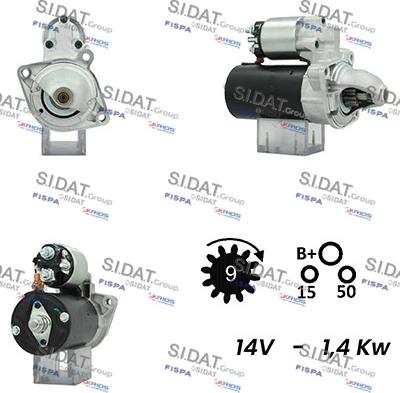 Sidat S12BH0605A2 - Motorino d'avviamento autozon.pro