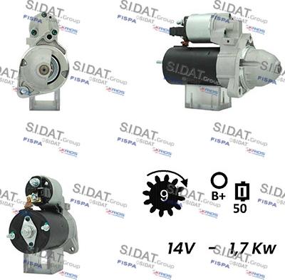 Sidat S12BH0606A2 - Motorino d'avviamento autozon.pro