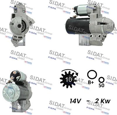 Sidat S12BH0608A2 - Motorino d'avviamento autozon.pro