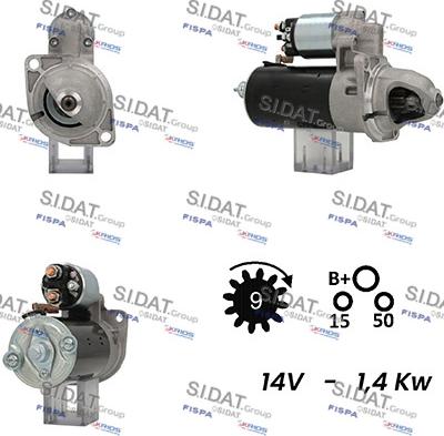 Sidat S12BH0603A2 - Motorino d'avviamento autozon.pro