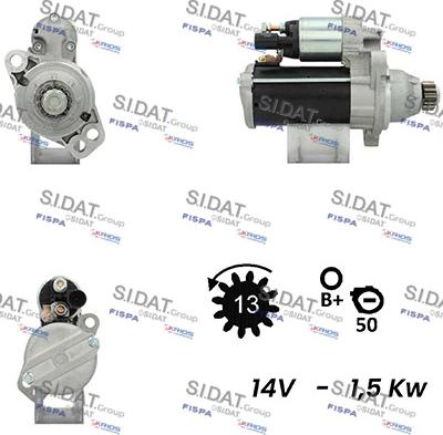 Sidat S12BH0602A2 - Motorino d'avviamento autozon.pro