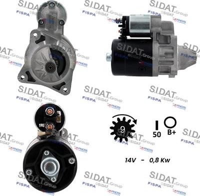 Sidat S12BH0612A2 - Motorino d'avviamento autozon.pro