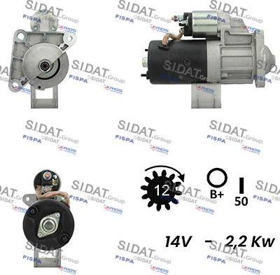 Sidat S12BH0685A2 - Motorino d'avviamento autozon.pro