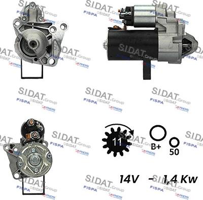 Sidat S12BH0688A2 - Motorino d'avviamento autozon.pro