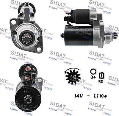 Sidat S12BH0630A2 - Motorino d'avviamento autozon.pro