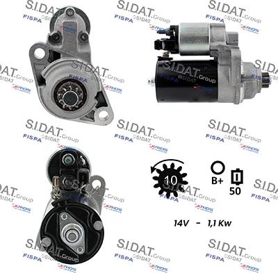 Sidat S12BH0630 - Motorino d'avviamento autozon.pro