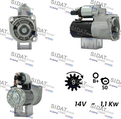 Sidat S12BH0631A2 - Motorino d'avviamento autozon.pro