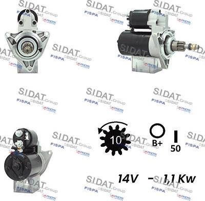 Sidat S12BH0625A2 - Motorino d'avviamento autozon.pro