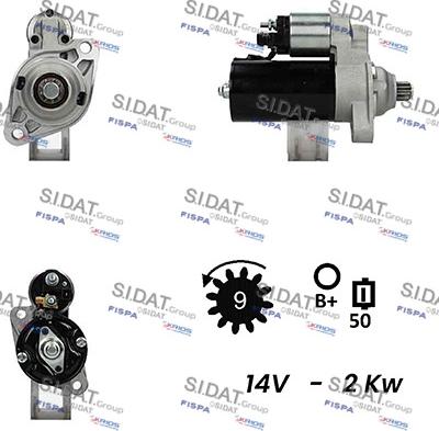 Sidat S12BH0626A2 - Motorino d'avviamento autozon.pro