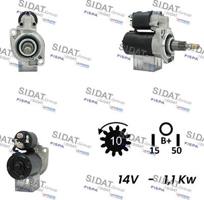 Sidat S12BH0621A2 - Motorino d'avviamento autozon.pro