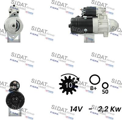 Sidat S12BH0675A2 - Motorino d'avviamento autozon.pro