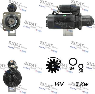 Sidat S12BH0673A2 - Motorino d'avviamento autozon.pro