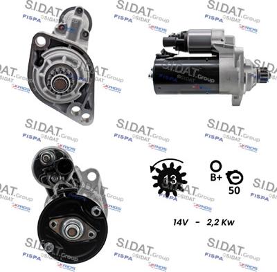 Sidat S12BH0095 - Motorino d'avviamento autozon.pro