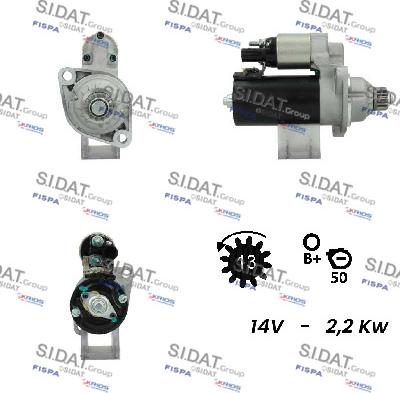 Sidat S12BH0096A2 - Motorino d'avviamento autozon.pro