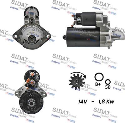 Sidat S12BH0090 - Motorino d'avviamento autozon.pro