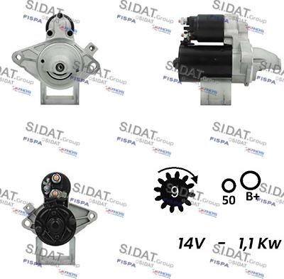 Sidat S12BH0067A2 - Motorino d'avviamento autozon.pro