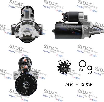 Sidat S12BH0004A2 - Motorino d'avviamento autozon.pro